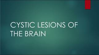 DD of the brain cystic lesions  Enhancement patterns in CNS diseases [upl. by Ettenyar]