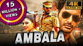 Ambala 4K ULTRA HD  South Blockbuster Action Comedy Movie  Vishal Hansika Motwani [upl. by Einna153]