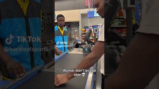 walmart cashier employee fed up with chapstick rolling [upl. by Atinna747]