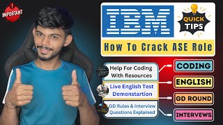 Crack Your IBM Associate System Engineer Role  Coding Tips Live English Test amp Interview Guide [upl. by Rhetta]