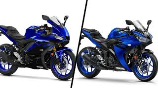 New vs Old Yamaha R3 2019 R3 vs 2018 R3 Comparison [upl. by Gambrill812]