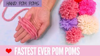 How to Make Fork Pom Poms DIY wool PomPom Minion tutorial DIY pom pom using fork [upl. by Yna]