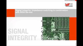 Würth Elektronik Webinar Signal integrity  Impedance matching in combination with BGA fanout [upl. by Habas517]