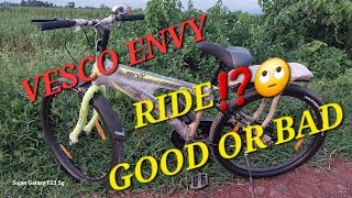 RIDING REVIEW 🚫🙄 VESCO ENVY CITY BIKE bike cycling viralvideo cycle 2024 [upl. by Nikola]