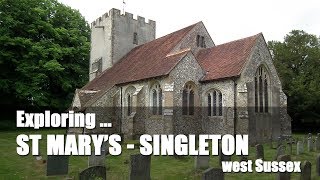 Walks in England Exploring St Marys Church in Singleton West Sussex [upl. by Imray196]