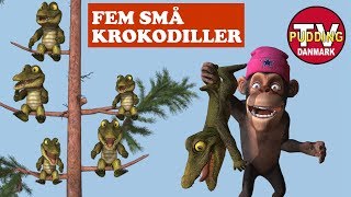 Fem små krokodiller  Danske børnesange [upl. by Zohara]