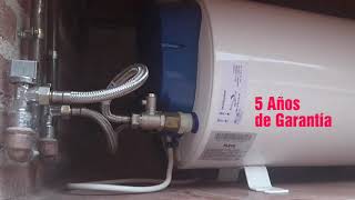 Termo acumulador eléctrico roto no lo cubre la garantía de 5 Años por mala instalación [upl. by Drofniw]