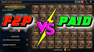 F2P vs Paid Deck of Fate Raid Shadow Legends [upl. by Humfrid]