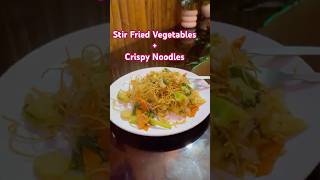 Stir Fried Vegetables with Crispy Noodles food asianchopsticks viralfoodshorts viralfoodshorts [upl. by Tija]