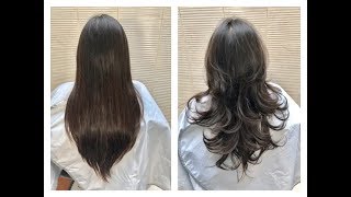 COMO HACER CORTE EN CAPAS PARA LUCIR EN CABELLO LARGO  LEONARDO RAMIREZ [upl. by Sudoeht360]