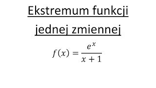 Ekstremum funkcji jednej zmiennej cz4 [upl. by Campman]