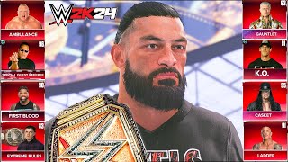 WWE 2K24 LIVE Stream  WWE 2K24 Roman Reigns Vs Everyone [upl. by Sigvard707]