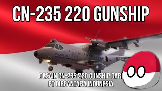 CN235 220 Gunship  Desain CN235 220 Gunship Dari PT Dirgantara Indonesia [upl. by Ainyt]