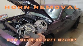 Removing the horns from my 2020 Dodge Challenger 1320  for Weight Reduction [upl. by Eynttirb139]