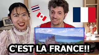 Reaction to Top 10 Places To Visit In France  FrenchCanadian amp Thai Reacts [upl. by Fabozzi]