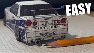 How to Make a Paper Nissan Skyline R34  Fast amp Furious [upl. by Sherburn]