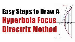 Easy Steps to Draw A Hyperbola using Focus Directrix Method  Engg Curves  Engg Drawing [upl. by Ginsburg]