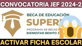 ACTIVA tu Ficha para la Beca Jóvenes Escribiendo el Futuro 20242 Apoyo de 11200 [upl. by Orips158]