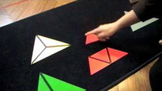 Montessori  Sensorial  Visual Sense  Constructive Triangles Triangular Box [upl. by Gasper523]