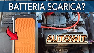 BATTERIA SCARICA  COME RIPARTIRE SENZA CAVI con AUTOWIT Jumpstarter [upl. by Charlet]