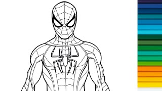 SpiderMan Coloring Pages  Marvel Spider Coloring Book NCS [upl. by Ludlew489]