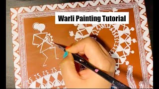 Warli Art Pot Painting With Acrylic  Easy Pot Paintingpotart easypotart [upl. by Ifar]