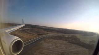 Sunset Arrival Into CologneBonn On Air Berlin All White B737800 Approach Landing Taxi To Gate [upl. by Ahsikam]