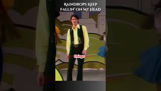 Raindrops Keep Fallin On My Head 1969  BJ Thomas 70smusic lovesong pop lyrics shorts [upl. by Ardnas445]