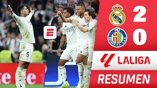 REAL MADRID GANÓ 20 a GETAFE GOLES de MBAPPÉ Y BELLINGHAM Están a 1 punto del BARCELONA  La Liga [upl. by Nodle]