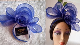 HOW TO MAKE CRINOLINE FASCINATOR  DIY Beginners Fascinator Hairpiece [upl. by Cynara227]