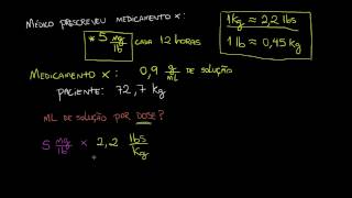 Exemplo de conversão de unidades dosagem de medicamentos [upl. by Naggem]
