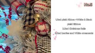 2024 Christmas DecorHow To Decorate Christmas tree with plaid ribbon ？decoration christmas xmas [upl. by Selmore]