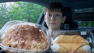 ASMR Tiramisu amp Italian Cannoli Car Dessert Mukbang  Eating Sounds [upl. by Eudocia]