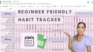 How To Create Habit Tracker with Google Sheets  FREE TEMPLATE [upl. by Anitsud]