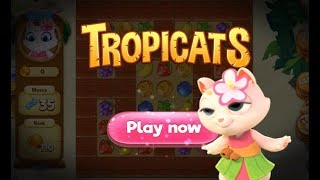 Tropicats Match 3 Games on a Tropical Island [upl. by Lema]