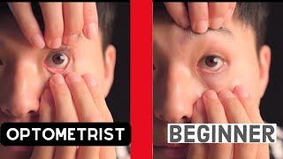 HOW TO put contacts in and out easy version  Optometrist Tutorial [upl. by Bazil363]