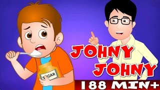 Johny Johny Yes Papa and Many More  Top 100 Popular Nursery Rhyme Collection [upl. by Arec]