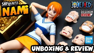 NAMI One Piece SH Figuarts Unboxing e Review BR [upl. by Peednas59]