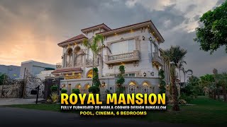 Most Expansive 22 Marla Corner Design Fully Furnished House  Basement Swimming Pool And Cinema [upl. by Sidalg]