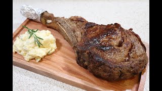 Antricot de vita Tomahawk  Ribeye steak  friptura frageda si suculenta [upl. by Lanor]