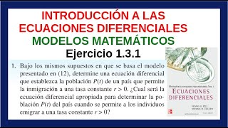 Ecuaciones Diferenciales como modelos matemáticos Zill 131 [upl. by Deane]