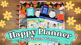 Big Vertical Happy Planner  Decorate with Me  Tropical Vacation Vibes with Happy Planner Stickers [upl. by Laurianne]