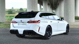 AllNew 2025 BMW M5 Touring Alpine white  Test Driving Exterior and Interior [upl. by Aissyla]