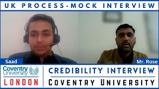 Coventry University Credibility Interview Questions  Mock Pre CAS interview [upl. by Aseneg]