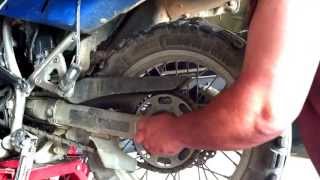 Klr rear wheel removal [upl. by Michal211]