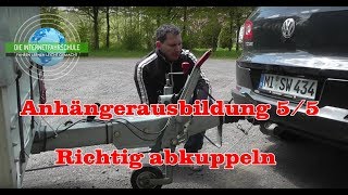 Anhängerausbildung Kl BE B96 B  Teil 5  Richtig abkuppeln  Fahrstunde Prüfungsfahrt [upl. by Eniahs237]