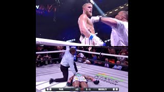 Jake Pauls Tyron Woodley KO Ringside View 😳 Shorts [upl. by Timoteo905]