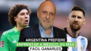 Horacio Pagani quotArgentina prefiere enfrentar a México es más fácil ganarlesquot [upl. by Lleroj]