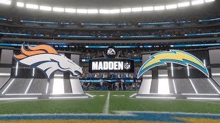 Denver Broncos vs Los Angeles Chargers  Madden NFL 25 simulation [upl. by Faustina]