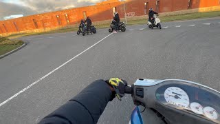 Warmloper😱amp POLITIE😱Gilera Runner 125cc POV [upl. by Kcirrag]